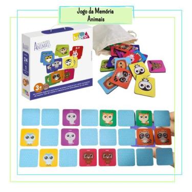 Imagem de Jogo da Memória Animais  Coleção Joguinho de Bolsa - Brinquedos Babebi