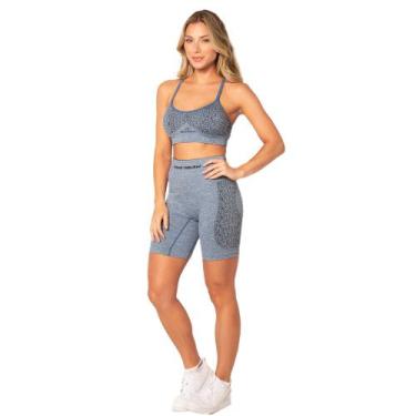 Imagem de Shorts Sem Costura Esporte De Microfibra Fitness Básica Sport Para Aca