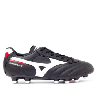 Imagem de Chuteira Campo Mizuno Morelia Classic Unissex, Preto, Branco, 42