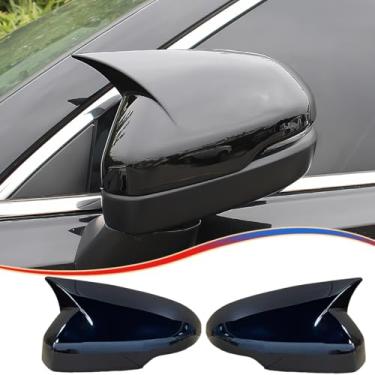 Imagem de MUXEE Capa de espelho retrovisor lateral para Honda CRV 2023 2024 2025 2026 acessórios de capa de seta preto brilhante (com compartimento de caixa de seta)