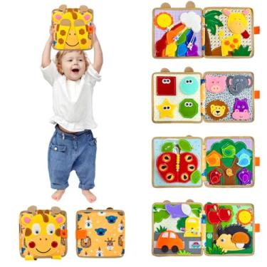 Imagem de Placa de Montessori Sensorial para Crianças Maleta Educativa Brinquedo (Animal)