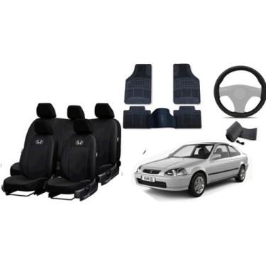 Imagem de Jogo de Capas + Tapetes + Capa de Volante para Honda Civic 95-99 - aer