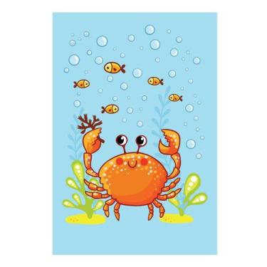 Imagem de Placa Decorativa MDF Infantil Fundo do Mar Caranguejo 20x30 - Quartinh