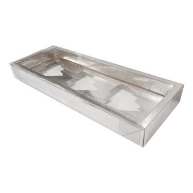 Imagem de Caixa Base Árvore - Prata - (30,5cm x10cm x3,7cm) - 5 unidades - Assk
