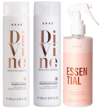 Imagem de Braé Kit Divine Shampoo+ Condicionador+ Essential Leave-In 215ml, BRAÉ