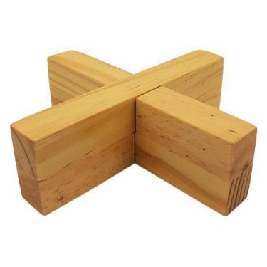 Imagem de Bloco de montar infantil educativo X de madeira - Shoppingnet
