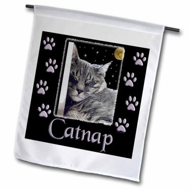 Imagem de 3dRose Fl_11961_1 Bandeira de jardim com catnap (30,5 x 45,7 cm)