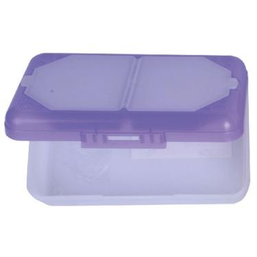 Imagem de Filexec 22964, caixa de armazenamento, tampa dupla, 20,32 cm x 12,70 cm x 6,35 cm de uva, conjunto com 3 unidades