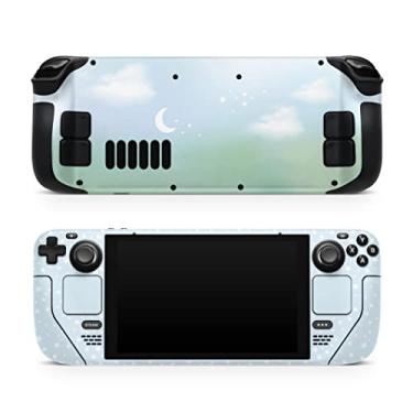 Imagem de TACKY DESIGN Clouds Skin compatível com Steam Deck Skin LCD e compatível com Steam Deck OLED Skin, decalque de vinil premium Pastel Green Sky 3M, capa completa compatível com adesivo Steam Deck