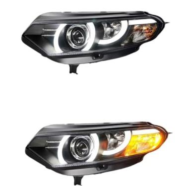 Imagem de Farol de estilo de carro compatível com Ford Ecosport 2014 Farol LED DRL Hid Head Lamp Angel Eye Bi Xenon Beam Acessórios(Headlight No Bulb)