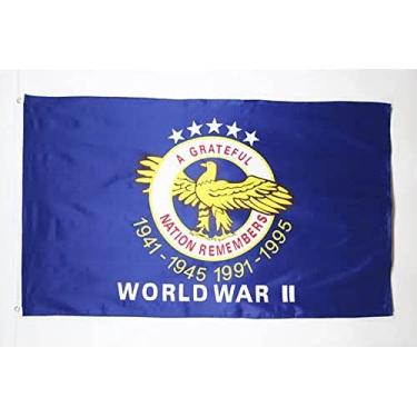 Imagem de AZ FLAG - Bandeira da Segunda Guerra Mundial dos EUA 3' x 5' - EUA - Bandeiras do Exército Americano 90 x 150 cm - Banner 3 x 1,5 m - Drapeau USA 2ème guerre mondiale