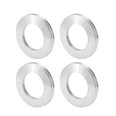 Imagem de INFINAUTO Anéis centralizados no cubo da roda do carro OD 106,1 mm para ID 64,1 mm eixo central de rodas amortecedores Hubrings liga de alumínio tom prata durável