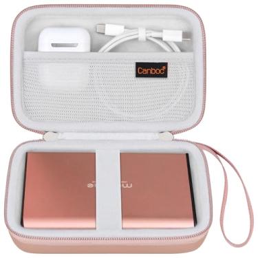 Imagem de Canboc Estojo rígido para transporte Maxone 250 GB 320 GB 500 GB 1 TB 2 TB disco rígido externo ultra fino HDD USB 3.0, bolso de malha para dongle, pen drives, cabo USB, cartão SD, ouro rosa