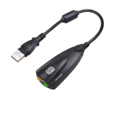Imagem de Placa De Som Áudio Externo Adaptador Usb 7.1 Pc Notebook