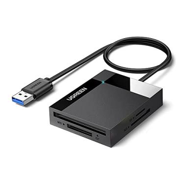 Imagem de GOOVI Leitor de Cartão Memória Externo USB 3.0 4 em 1 Plug and Play Compatível com Micro Sd, Sd, Ms, Cf Cabo 50cm Integrado