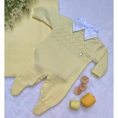 Imagem de Saída de maternidade de menino em tricot Charles 3 peças - DINHOS BABY