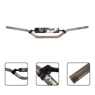 Imagem de Guidão Vyrus 22mm Cross Bar C/ Barra Protetor Espuma Trilha Motocross