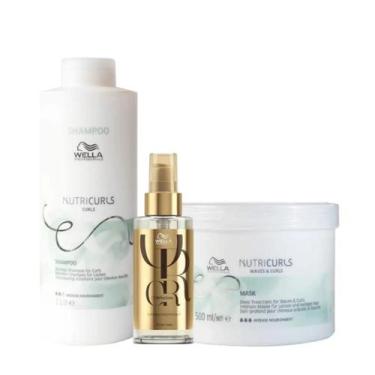 Imagem de Kit Wella Professionals Nutricurls Reflections Salon Care (3 Produtos)