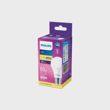 Imagem de Lâmpada Led Bulbo 9W A60 3000k 806LMS E-27 - Philips