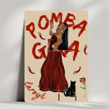 Imagem de Coleção 18 Quadros Decorativos Orixás Giz - Oxum, Oxóssi, Ogum, Iemanjá, Oxalá e Xangô... Umbanda - 28x20cm (Pomba Gira)