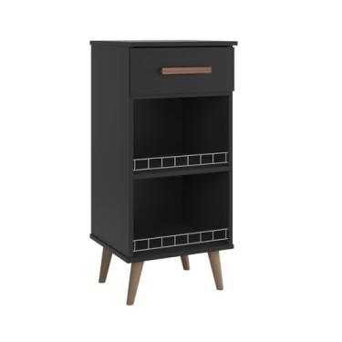 Imagem de Balcão Fruteira Suporte para Água, Gaveta e 2 Espaços, 87,5 x 39,5 x 38 cm Cozinha (PRETO)