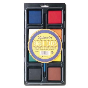 Imagem de Quartet Conjunto de bandejas para bolo de tinta Biggie concentrada Alphacolor, 5 x 6,3 x 1,2 cm, multicoloridas, 8 cores por pacote (428003)