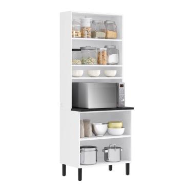 Imagem de Paneleiro Duplo em Aço 80cm 4 Portas Nicho para Forno New Premium Itatiaia Grafite