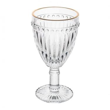 Imagem de Jogo 4 Taça De Agua Filete Dourado Empire 325 Ml - Lyor