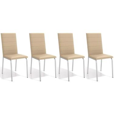 Imagem de Kit 4 Cadeiras De Cozinha Amsterdã C091 4 Un Cromada Nude 16