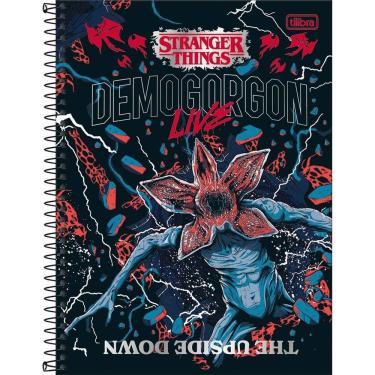 Imagem de Caderno Universitário Stranger Things Tilibra Capa Dura Espiral - 10 Matérias 160 Folhas Demongorgon