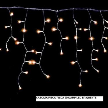 Imagem de Cascata Pisca Pisca Led 220v 200l 8f 3,8m Brq