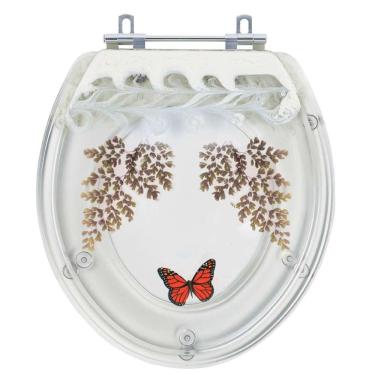 Imagem de Assento De Privada Avenca Borboleta Acrilico Transparente Izy Deca