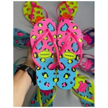 Imagem de Chinelo Sandália Feminino Slim Estampado Confortáveis lançamento verão