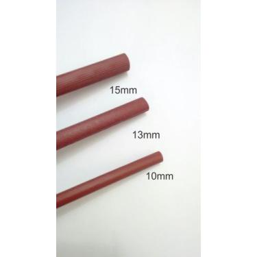 Imagem de Poleiro Plástico Frisado Mogno 50cm - 2 Unidades Medidas: 10mm / 13mm 