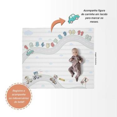 Imagem de Tapete Cenário para fotos Mesversário Carrinho 1,25mx1,45m - PRESENTE-