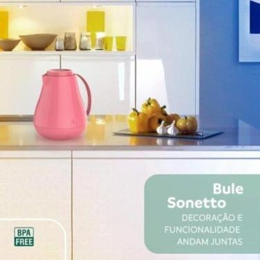 Imagem de GarrafaTérmica Coral Bule de Chá e Café 1L Soprano - Sonetto, 1L, Cora