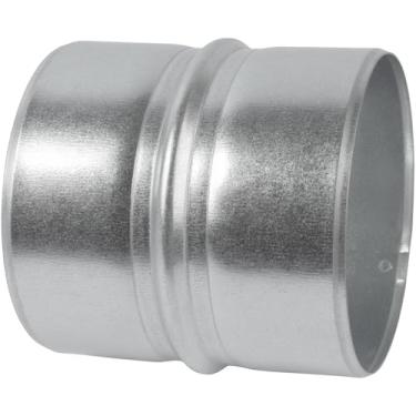 Imagem de Vent Systems Conector de duto de aço galvanizado de 10 cm - extensão de duto de ventilação redonda - acoplador de ventilação de metal - acoplamento de mangueira de metal - conector de tubo galvanizado