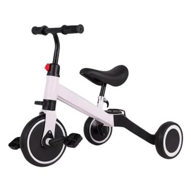 Imagem de Bicicleta Infantil 4 em 1, Triciclo e Bicicleta de Equilíbrio, Assento Ajustável 29-37 cm, até 30 kg (BRANCO)