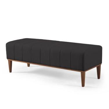 Imagem de Recamier Calçadeira 140cm Domênico - Due Decor, Linho Prime Preto
