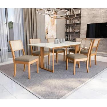 Imagem de Conjunto Sala de Jantar Madeira Maciça 6 Cadeiras Kappesberg - MADEIRA