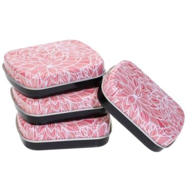 Imagem de Mini Skater Caixas de lata pequenas retangulares vazias com dobradiça com tampa, mini recipiente de armazenamento portátil para viagem, organizador doméstico para pequenos kits de armazenamento