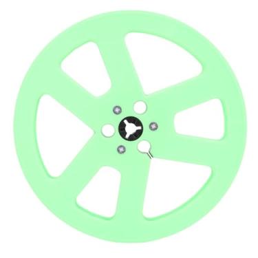Imagem de Fockety Rolo de fita vazio de 1/4 de polegada, rolo aberto de 6 furos para captação de áudio, rolo aberto universal para fitas de som, rolo vazio para toca-fitas de rolo a rolo (Verde)
