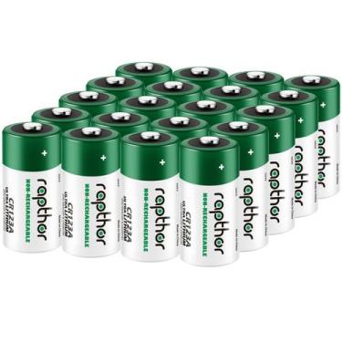 Imagem de Baterias de lítio rapthor 1800mAh CR123A 3V (pacote com 20)