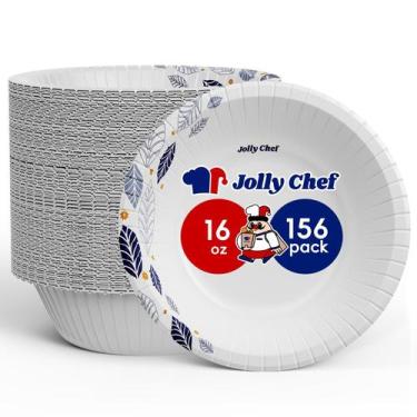 Imagem de Taças de papel JOLLY CHEF 16 onças, 156 unidades, Heavy Duty Leaf Flor