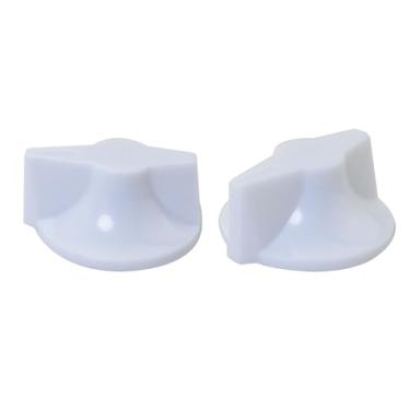 Imagem de DGBRSM 2 peças de diâmetro externo 2,5 cm plástico branco 146MT574 botão de substituição para interruptor de temporizador adequado para aquecedor de motor de ventilador de banheiro