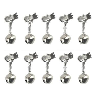 Imagem de Kit C/10 Sininho Sino Alarme Vara Pesca Guizo  C/Nota