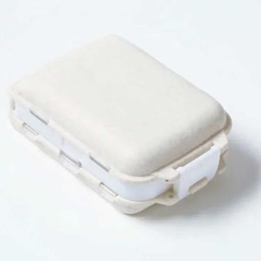 Imagem de Porta Comprimidos Cápsulas Estojo De Bolso Viagem Compacto Portátil Organizador Bijuteria Brinco Cápsulas Vitaminas (Bege)