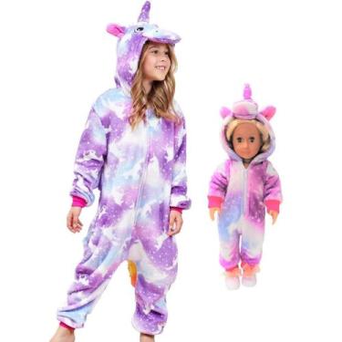 Imagem de Pijama CHETOSHO Unicorn com capuz para meninas, macacão de Halloween 3