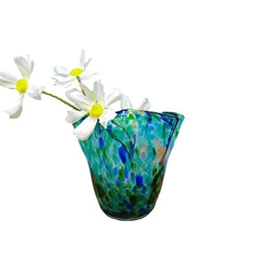 Imagem de WUHUQN Vaso de flores colorido transparente vaso de flores hidropônicas vasos de flores decorativos arranjo de flores decoração de mesa vasos florais vaso de decoração moderna para arranjo floral