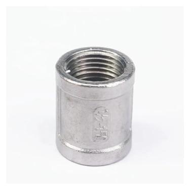 Imagem de WWECCQIJ 1/5.1 cm BSP Equal fêmea Casting 304 Conector de acoplamento de encaixe de tubulação de água óleo ar
